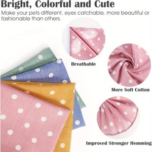 4 bandanas pour <span class=keywords><strong>chien</strong></span> et chat en coton doux et mignon, écharpes réglables pour chiots, foulards d'anniversaire d'automne, cadeaux pour animaux de compagnie - Product Image 2