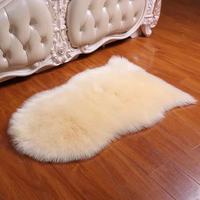 Tapis en fausse fourrure de vison épais et moelleux en peau de mouton blanche housse de chaise coussin de siège à poils longs zone de fourrure tapis de sol tapis de prière en peluche