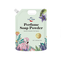 LC Chine Vente en gros Petit sachet d'emballage Logo personnalisé Parfum Couleur Chiffon de nettoyage Détergent Poudre à laver pour voyage
