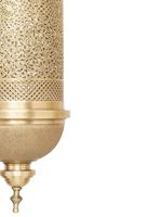 Plafonnier moderne en cristal doré avec cylindre central et dômes hémisphériques, éclairage LED blanc chaud pour mosquée