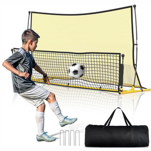 Red de Rebote Plegable para Entrenamiento de Fútbol, Fácil de Instalar, 2 en 1, Red Alta y Baja, Porterí<span class=keywords><strong>a</strong></span> Portátil para Práctica de Fútbol en el Patio de Recreo - Product Image 2
