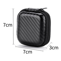 Pochette portable en EVA à fermeture éclair, personnalisée avec texture fibre de carbone, multi-tailles, étui d'emballage personnalisé pour produits électroniques