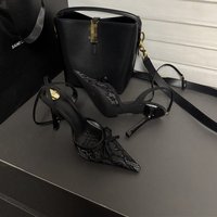 Tacones Altos con Punta de Goma (6-8cm) con una Sola Tira y Diseño de Piel de Serpiente