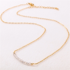 Collier délicat à facettes en <span class=keywords><strong>pierre</strong></span> naturelle, chaîne en acier inoxydable, bijou énergétique en cristal de guérison, <span class=keywords><strong>pierre</strong></span> de naissance, cadeau - Product Image 6