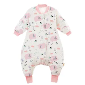 Unisex-Babystrampler Einteiliger Pyjama für 0-3 Jahre gestrickt mit Reißverschluss