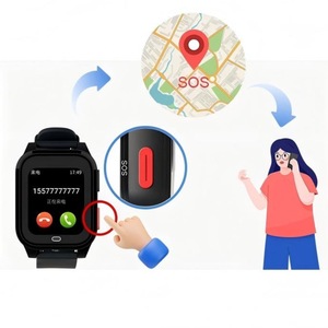 Reloj inteligente 4G para personas mayores con rastreo GPS, botón SOS, monitorización de frecuencia cardíaca, resistente al agua IPX7, correa de silicona, pantalla táctil y conectividad celular. - Product Image 3