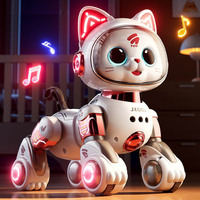Nuevo Diseño Gato Robot Inteligente con Control Remoto y Gestos, Juguete RC Animal que Camina y Baila