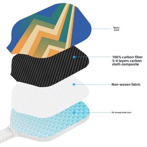 Raquette de Pickleball en fibre de carbone T300-Ensemble de sports de plein air portable, interaction parent-enfant - Product Image 4