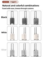 Valise PC unisexe 16 pouces à coque rigide, à roulettes pivotantes, extensible, pour l'embarquement en avion, en néoprène imperméable, antivol, tendance, pour le voyage