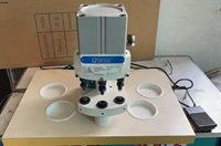 Machine à coudre pneumatique à trois têtes QS-818Q-3 pour boutons-pression, attaches, œillets et boucles