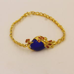 Dubai Gold Jewelry <strong>Taobao</strong> Source European Coin Gold Plated Jewelry <strong>Wholesale</strong> Agate Opal Gold Plated Peacock Bracelet Female - Product Image 4