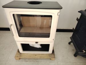 Mini Cheminée Autonome Contemporaine en Fonte à Bois pour Villa et Salon - Product Image 6