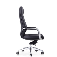 Chaise de bureau pivotante en cuir, mobilier moderne pivotante, style complet, marron ou noir, pour bureau