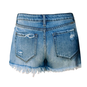 Nouveaux shorts en jean taille haute respirants colorés pour femme coupe skinny été - Product Image 4