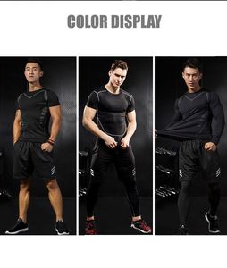 Ropa deportiva personalizada para hombre al por mayor, conjuntos de compresión de secado rápido para gimnasio, conjuntos de fitness para hombre, ropa deportiva para entrenamiento atlético - Product Image 4