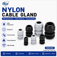 Presse-étoupe en nylon étanche IP68 M30x1.5 à filetage métrique avec connecteur de décompression pour câble de 13-18mm, Noir Gris PA66 Industriel