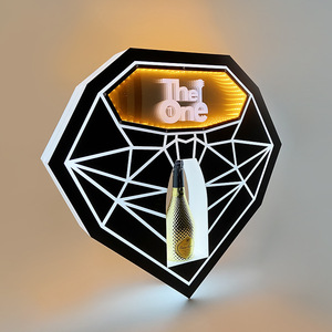 ชั้นวางอะคริลิคแบบมีไฟ LED สำหรับโชว์สินค้าแนวตั้ง เหมาะสำหรับเครื่องดื่มแอลกอฮอล์และไวน์ ใช้ใน KTV และไนท์คลับ - Product Image 2