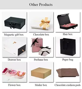 Boîte Cadeau de Luxe Noire en Carton avec Couvercle à Fermeture Magnétique Faible MOQ - Product Image 6