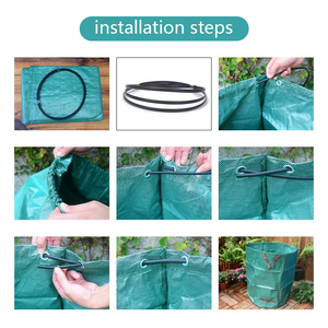 Worth Herramientas de jardín Bolsa de césped y hojas de gran tamaño Colector de hojas de 500L y bolsa de jardín de césped Contenedor emergente de PE Bolsas de hojas de césped - Product Image 6