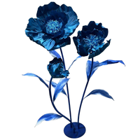 Vente en gros de fleurs géantes artificielles pour décoration de mariage Grandes fleurs Enchanteresse bleue grande taille en papier pour décoration de fête