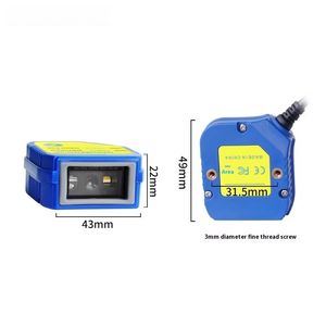 Escáneres Lector de código industrial, escáner de código fijo integrado, escáner de tallado láser bidimensional, interfaz USB, Stock, 2 unidades - Product Image 4