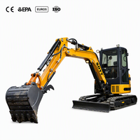Mini-excavatrice de 3,5 tonnes pour le creusement de fossés, le nivellement, le levage, l'excavation, le dragage, les travaux de terrassement, l'agriculture et la ferme, avec moteur Kubota