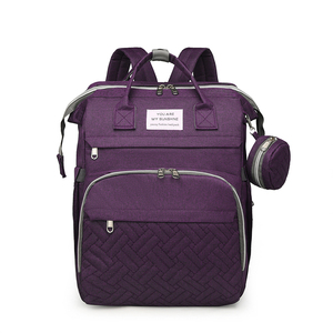 Mochila Maternidade Acolchoada com Bolsa Pequena, Grande Capacidade, Impermeável, Multifuncional para Fraldas e Amamentação, Ideal para Viagens de Mães - Product Image 4