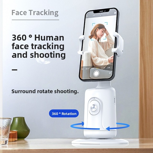 Mini P01 2026 AI Stabilizer Selfie Stick 360 Rotatable Auto Face Tracking Function Wireless Remote Control for Smartphone