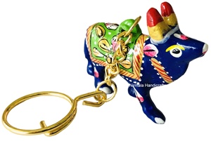 Animal llavero de Metal clave cadena Animal llavero elefante de caballo y vaca pato Animal anillo esmalte trabajo clave pequeño regalo - Product Image 5