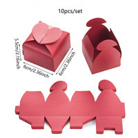 Nouvelle boîte à bonbons - Boîte à bonbons créative en forme de cœur à fond carré, boîte d'emballage en papier perlé en forme de cœur, boîte à bonbons de mariage vide