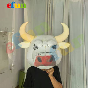 फुन मोक 1 पीसी पेशेवर कस्टम रेड बुल शुभंकर पोशाक वयस्क कार्टून पशु चरित्र बिक्री के लिए - Product Image 4