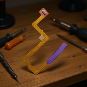 Cable flexible para botón de encendido y sensor de huellas dactilares para Xiaomi Poco X4 Pro 5G, diseño de barra morada - Product Image 2