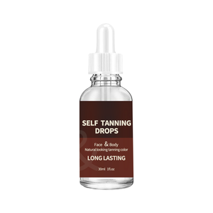 Beauty Facial Tanner Bronzer Self Tanning Drops Aceite de suero facial autobronceador <span class=keywords><strong>para</strong></span> piel ultra oscura natural - Product Image 2