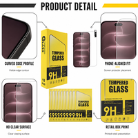 Protection d'écran en verre trempé HD anti-rayures 9H 10 en 1 pour iPhone 11 12 13 14 15 16 17 18 Pro Max Duo XS XR