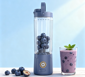 Mini-blender commercial portable, alimentation par voiture/batterie, commande par bouton unique, smoothie agréable, blender silencieux, machine à milkshake - Product Image 1