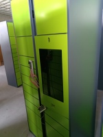Casier intelligent de livraison extérieur personnalisé de haute qualité en tôle galvanisée, assemblé, avec différentes tailles pour usage par les coursiers