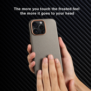 Đầy đủ gói chính hãng da thân thiện với môi Chất liệu trường hợp điện thoại cho <span class=keywords><strong>iPhone</strong></span> 16 15 14 từ tính Sạc sợi carbon trường hợp điện thoại - Product Image 3