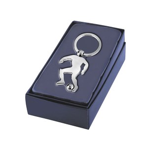Llavero Metálico de Futbolista en Tono Plateado, Accesorio con Diseño de Jugador de Fútbol - Product Image 3