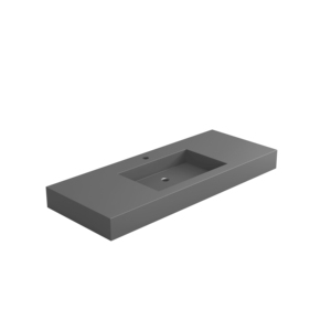 Lavabo Comercial de Pared con Lavabo Rectangular Moderno Personalizado o Lavabo de Baño Gris de un Solo Orificio Montado en la Pared - Proveedor - Product Image 2