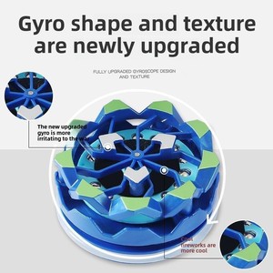 Handheld Plastic Fireworks Gyros Toy Flaming Luminous Spinning Toy Kids Boys Battle Exploding Spin Decompression Toy - Product Image 5