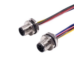 M8 M12 방수 배선 하네스 2 3 4 5 코어 IP65 산업용 PLC 캐비닛 커넥터 어댑터 PVC 재킷 정적 설치 - Product Image 4