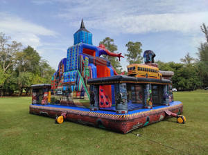 Nouveau château gonflable sur le thème de l'araignée avec piscine à balles, combo de terrain de jeu pour héros pour enfants, terrain de jeu gonflable pour héros - Product Image 4