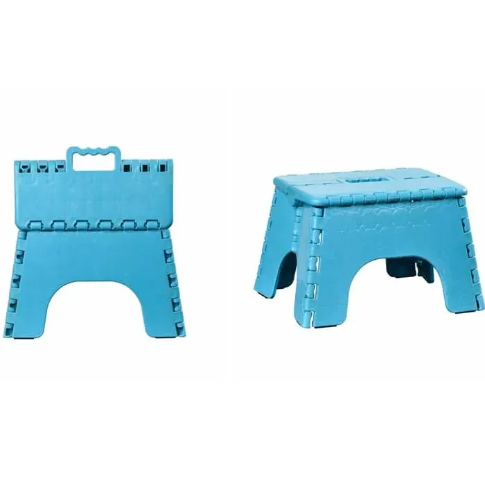Colorful single handle telescopic children portable collapsible solid cheap stool plastic folding step stool