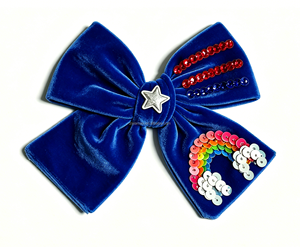 Fiocco per capelli da bambina alla moda, accessorio primaverile di tendenza, fiocco con bordo arricciato - Product Image 5