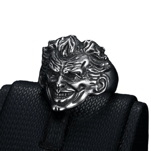 Vente en gros de bague de doigt rétro <span class=keywords><strong>rock</strong></span> hip hop joker <span class=keywords><strong>avatar</strong></span> en acier inoxydable pour hommes de haute qualité nouveau style punk avec placage à l'or - Product Image 2