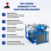 Machine de moulage compacte de type K pour EPS, conception à changement rapide de moule, réduction des coûts de remplacement de la main-d'œuvre pour la production de mousse multi-spécifications