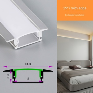 Aluminum Profile Anodized Led Linear Strips for Wall Wash Stair Extrusion <b>Diffuser</b> <b>Ceiling</b> <b>Lighting</b> - Product Image 5