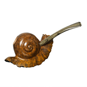 Muxiang Wood Smoking Pipe Solid Burl 3mm Filter Retro Style Tobacco Pipe Gift - Product Image 5