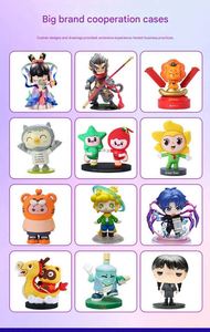 Figura Personalizada de Mascota de Dibujos Animados en 3D, Llavero Tridimensional Personalizado con Pegamento Caliente - Product Image 4