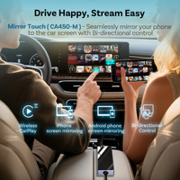 Adaptador Inalámbrico Bidireccional CarPlay con MirrorTouch, Bluetooth 4.2 y USB Tipo-A para Uso Universal en Sistemas Multimedia de Automóviles